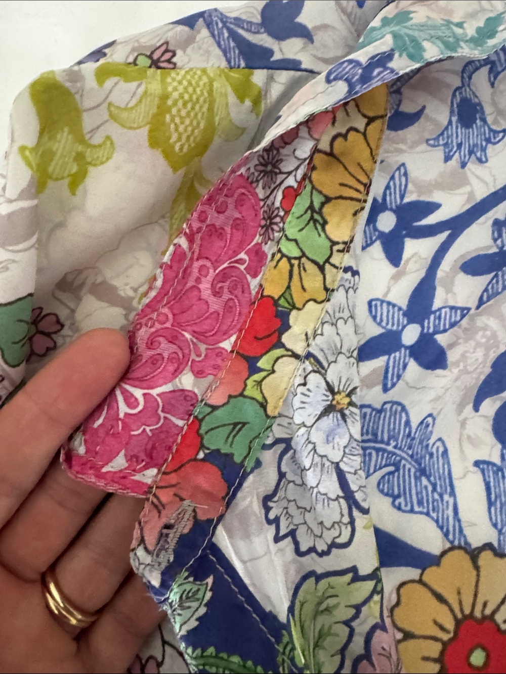 Floral Multi-Color Sheer Button-Up Blouse - Picture 5 of 5